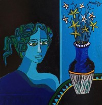 Anwar Maqsood, 24 x 24 Inch, Acrylic on Canvas, AC-AWM-125 Anwar Maqsood, 24 x 24 Inch, Acrylic on Canvas, AC-AWM-125